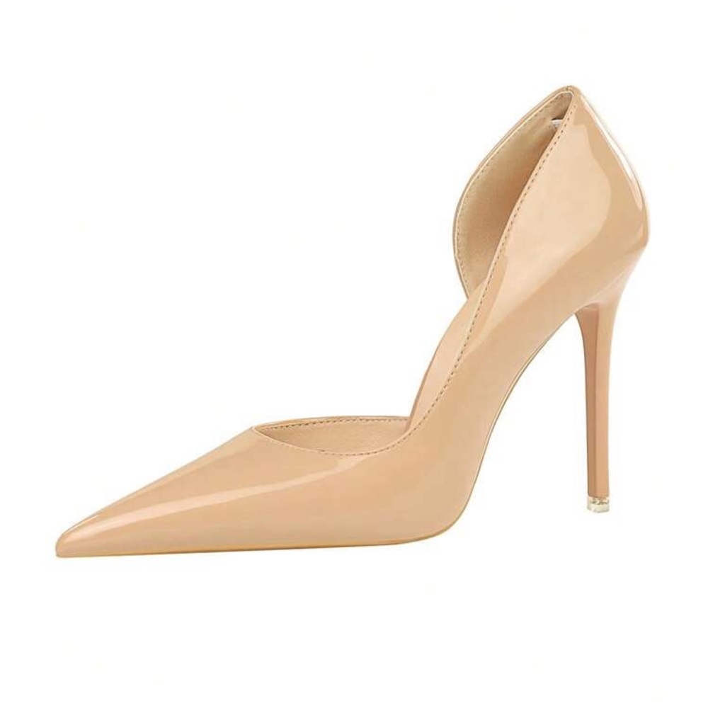 SHEIN Tan Pointed-Toe Heels